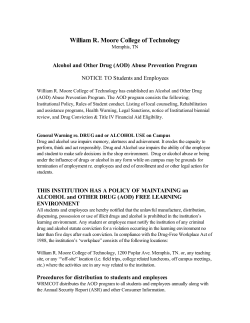 (AOD) Abuse Prevention Program