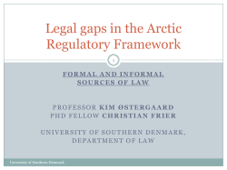 FORMAL AND INFORMAL SOURCES OF LAW