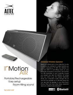 Portable/Rechargeable Easy setup Room-filling sound