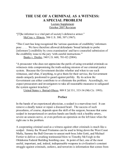 the use of a criminal as a witness