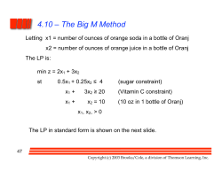 4.10 – The Big M Method