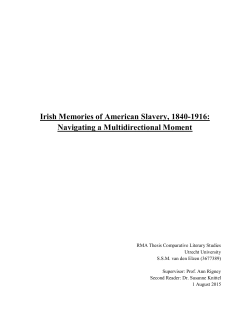 Irish Memories of American Slavery, 1840-1916