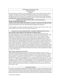 Adding Numbers - Inside Mathematics