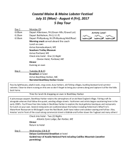Maine Lobster Festival Tour