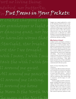 Put Poems in Your Pockets: