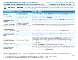 BlueShield of Northeastern NY: Gold Standard