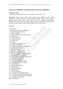 Coastal Erosion and Defenses Against Erosion