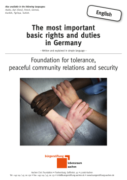 The most important basic rights and duties in Germany
