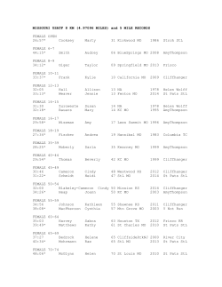 MISSOURI USATF 8 KM (4.97096 MILES) and 5 MILE RECORDS