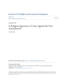 Is Religious Ignorance a Crime Against the First Amendment?