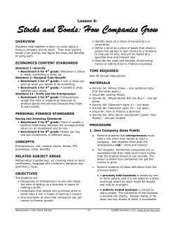 Lesson 6 - Stocks and Bonds: How Companies Grow