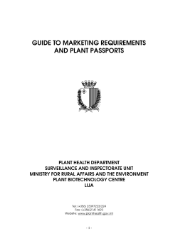 guide to marketing requirements and plant passports
