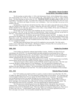 75 Years of Mt. Pleasant Lions History