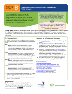 Learning Guide - Edmonton Regional Learning Consortium