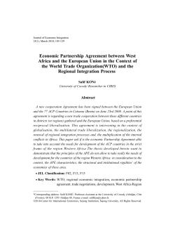 Economic Partnership Agreement between West Africa and the
