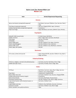 Saint Louis Zoo Animal Wish List Master List