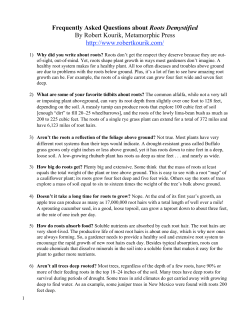 Frequently Asked Questions about Roots Demystified