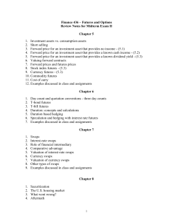 Finance 436 &ndash; Futures and Options