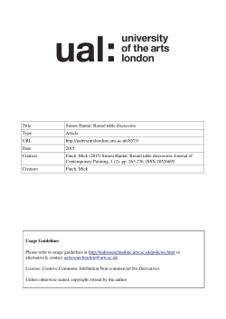 Title Simon Hanta&iuml;: Round table discussion Type Article URL http