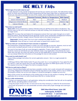 ICE MELT FAQs