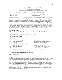 English 101W - McGraw