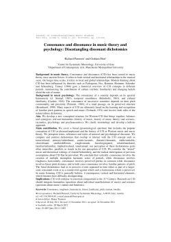 Consonance and dissonance in music theory and