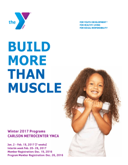 BUILD MORE THAN MUSCLE - YMCA of Greater Rochester