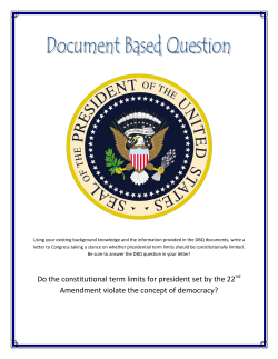 12DBQ Do presidential term limits set by the 22nd Amendment