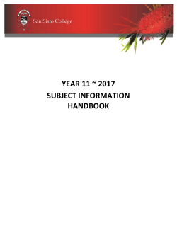 Senior Subject Selection Handbook_2017