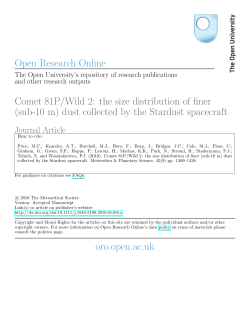 Open Research Online Comet 81P/Wild 2: the size distribution of finer