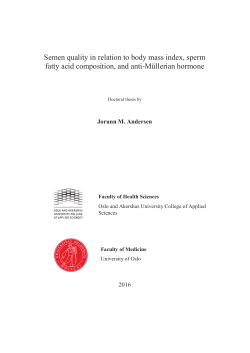 Semen quality in relation to body mass index, sperm fatty acid