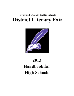 2013 Literary Fair Handbook