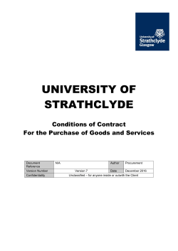 Terms and Conditions of Contract for Purchase of Goods and Services