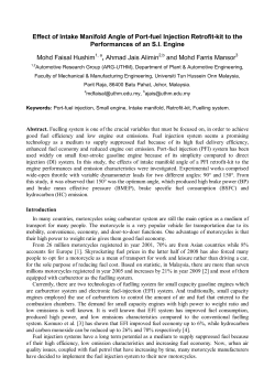 Effect of Intake Manifold Angle of Port