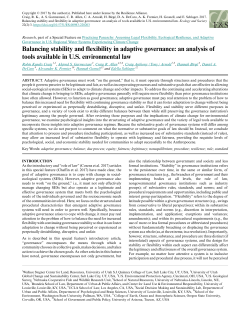 Balancing stability and flexibility in adaptive governance: an
