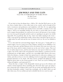 Jim Wolf and the Cats - Read Me A Story, Ink.