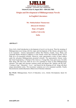 Origin and Development of Bildungsroman Novels in English