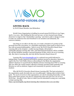 giving back - World-Voices Organization