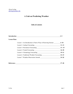 A Unit on Predicting Weather - Alaska Native Knowledge Network