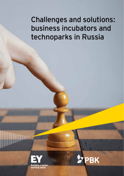 Challenges and solutions: business incubators and technoparks in