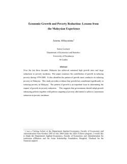 Economic Growth and Poverty Reduction: Lessons from the
