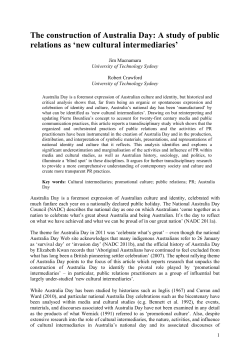The construction of Australia Day: A study of public