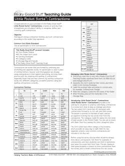 Little Pocket Sorts&trade;: Contractions