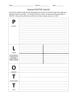 SPLOTTS Sonnet Quiz