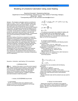 Modeling of Limestone Calcination Using Joule Heating