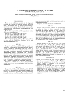 29. Some Radiolarian Samples from the Western Indian Ocean
