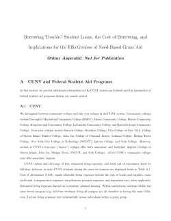 Borrowing Trouble? Student Loans, the Cost of Borrowing