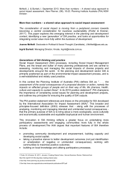 More than numbers &ndash; a shared value approach to social impact