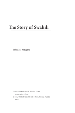 The Story of Swahili - Ohio University Press
