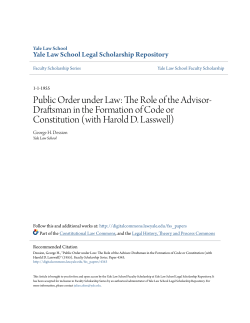 Public Order under Law: The Role of the Advisor